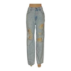 Aeropostale Skater Jeans Women’s 10 Distressed Ripped Light Wash 100% Cotton